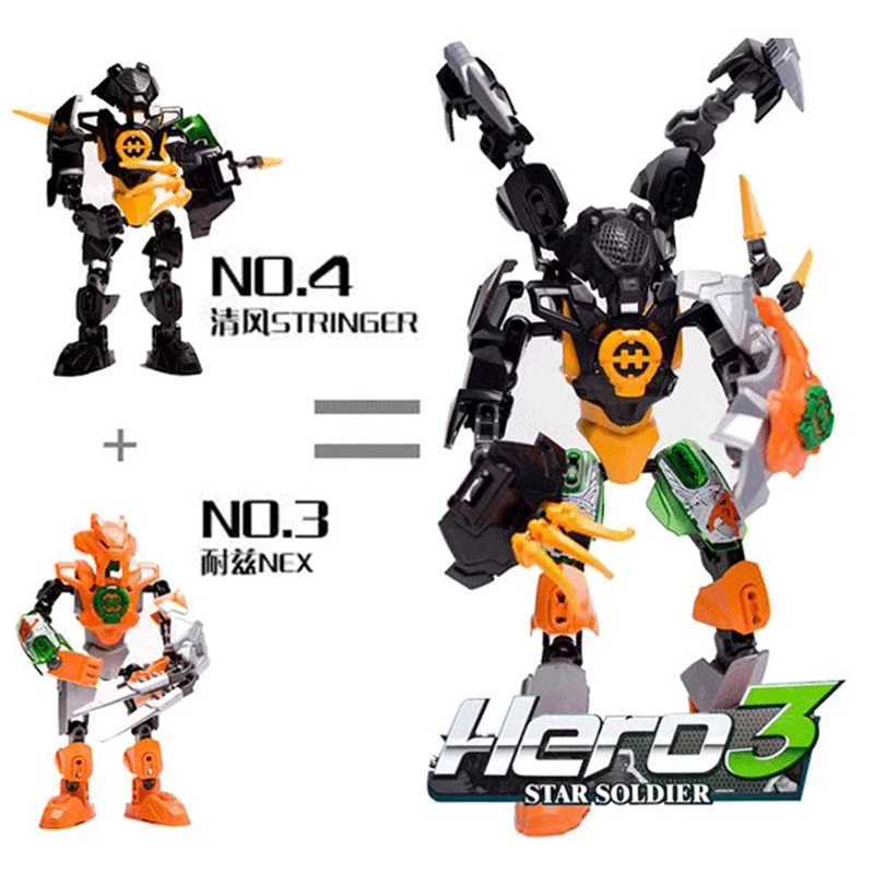 Hero Factory Star Warrior Bionicle Building Blocks Furno Evo Combined Robot Mech Model Bricks Toys For Children Christmas GiftsT250304