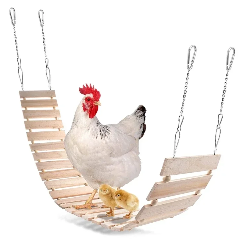 Chicken Coop Toy Chicken Toys for Hens Natural Wood Chicken Ladder Chicken Swing Chicken Perch for Birds Poultry Rooster