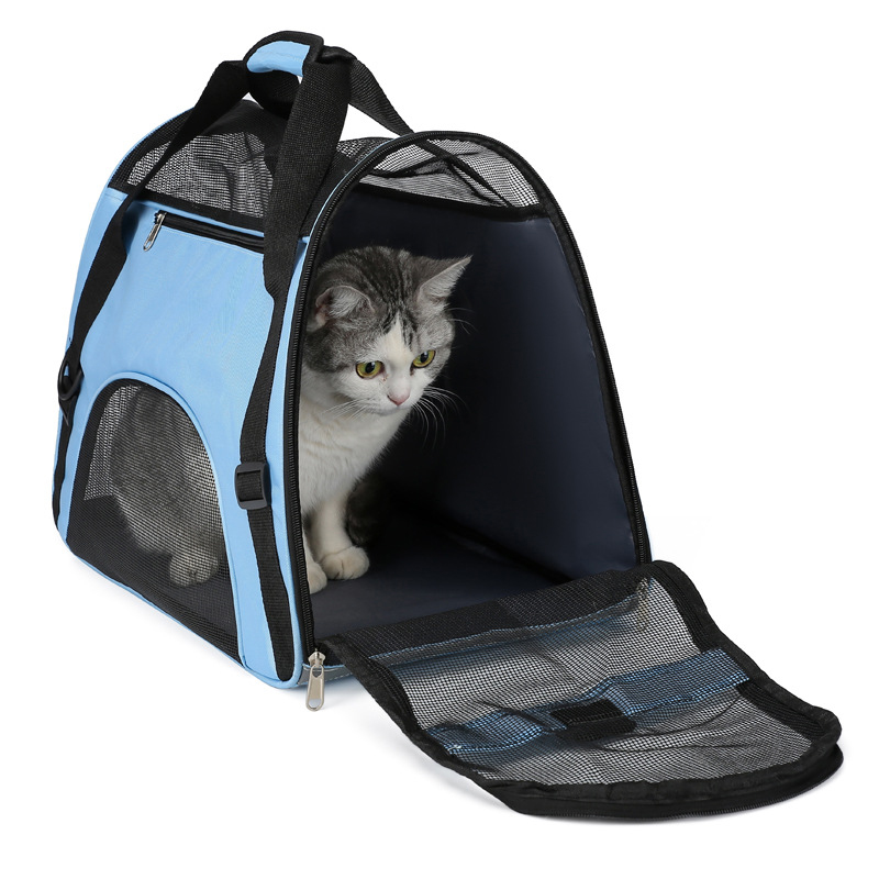 Cat Bag Soft Side Carrying Portable Mini Dog Carrier Bag Outgoing Travel Breathable Pets Handbag Transport Bag