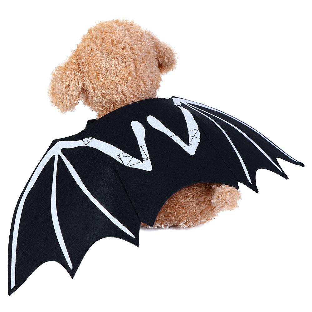 Party Felt Cloth Funny Costume Cosplay Halloween Decor Pet Bat Wing Dogs Cats Puppy Adjustable Strap Skeleton Bone Small Animals