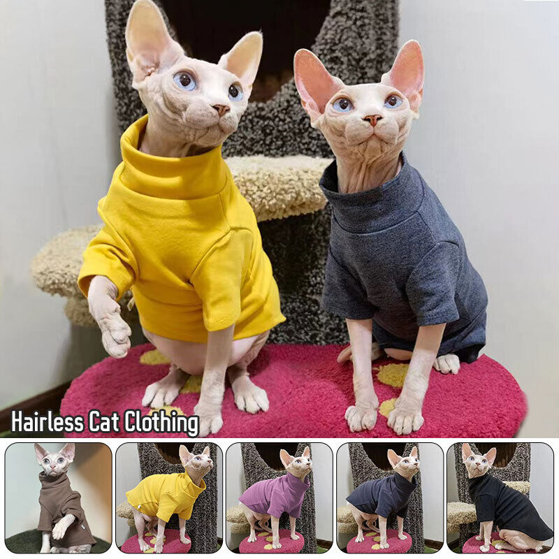 Hairless Cat Sweater Winter Fashion Thickening Warm Sphynx Clothes Home Comfortable Winter Dog Clothes for Small Dogs New