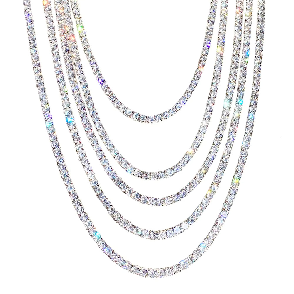 Gorgeous GRA Necklace Bracelet Sterg Sier Women Men Jewelry Gift Pass Tester Dia VVS Moissanite Tennis Chain