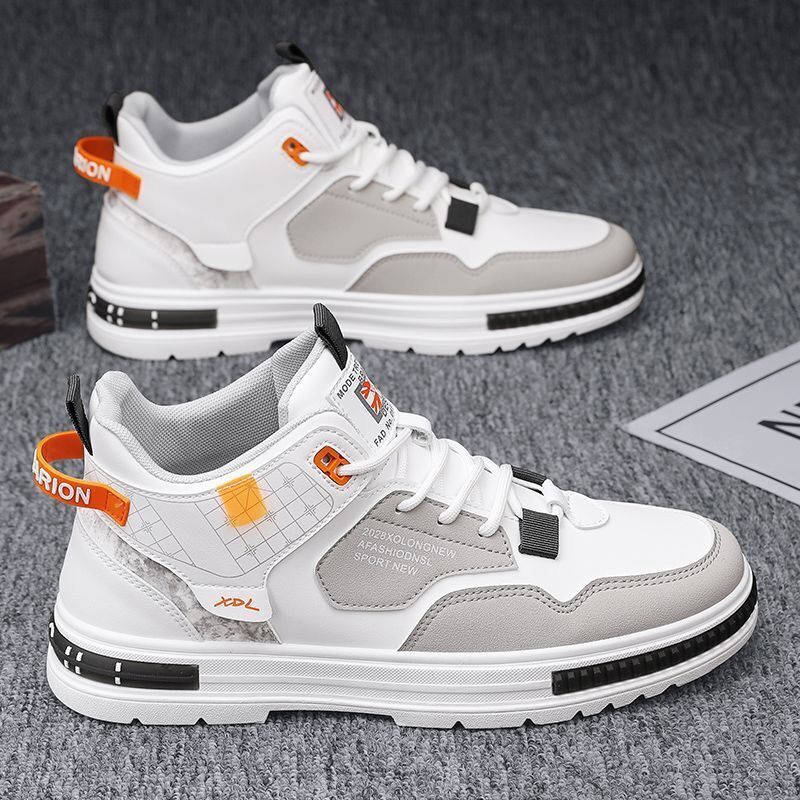 Spring New Breathable High Top Men's Designer Shoes Multifunctional And Fashionable White Board Shoes Thick Soled Sports And Leisure Board Shoes 