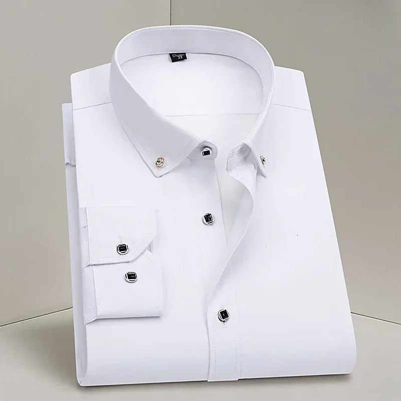 3944 mens long sleeved shirt business dress leisure professional decoration style work clothes versatile 250227