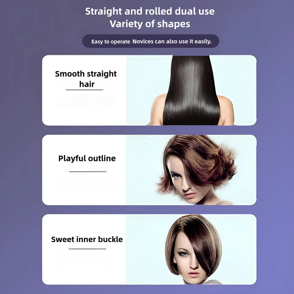 Hair Straightener Brush Hair Straightener Comb Straightening Brush for Women with 5 Temps 10s Fast Heating 250303