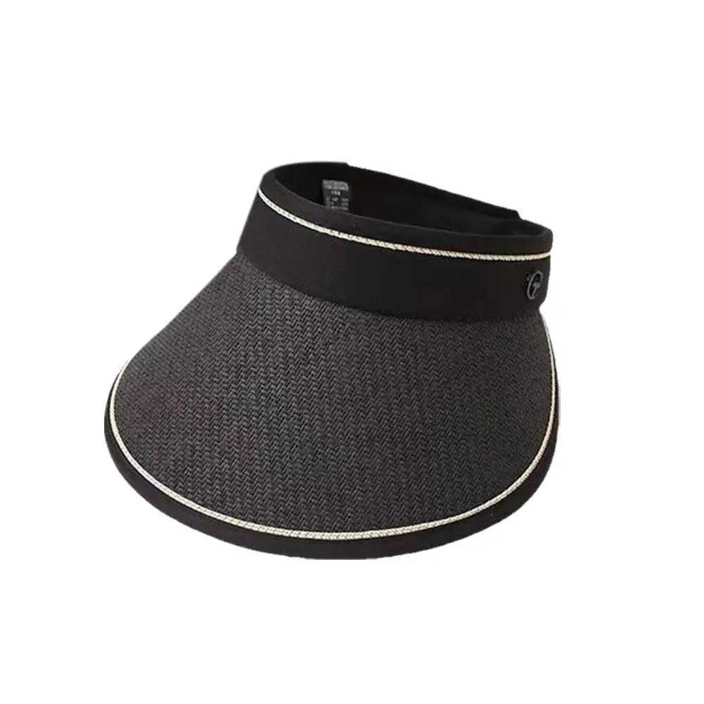 Foldable Sun Protection Hat Fashionable Casual Str Hat Outdoor Sun Hat Protection Women With Cycling Beach Sunshade Trave CsXJ250304