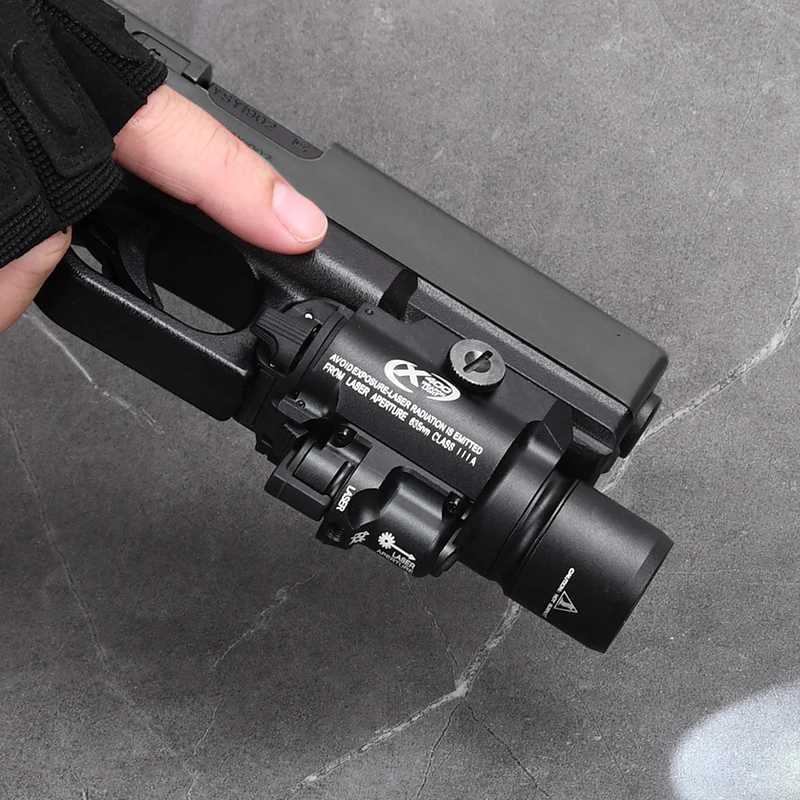 WADSN tactical X400 pistol light laser assisted aiming D outdoor search light installation 20mm guide railXJ250303