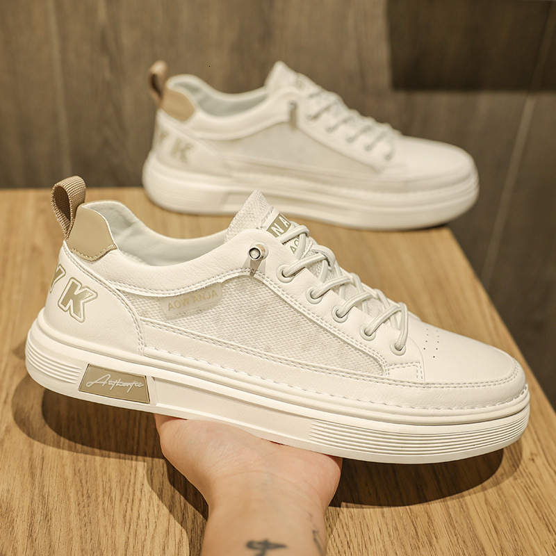 White Shoes Summer New Designer Board Shoes Breathable And Odor Proof Mesh Fabric Casual Flat Men's Shoes Men's Sports Personality Versatile