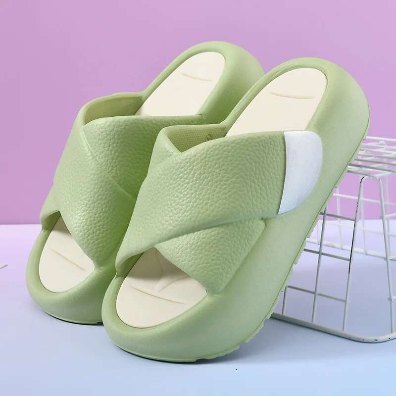 2025 Soft Lucyever Sole Eva for Women Lightweight Non Slip Home Slippers Woman Summer Thick Platform Beach Flip ps