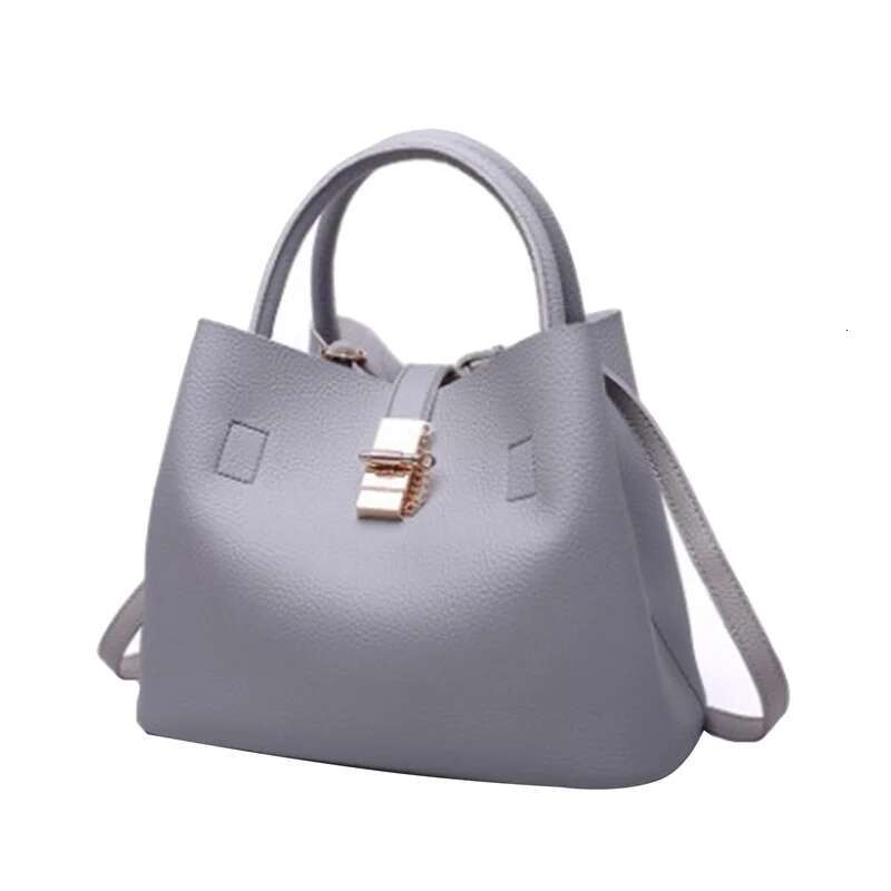 Women's Single Shoulder Large Capacity Designer Handbag Women's Crossbody Lychee Pattern PU Portable Bucket Bag Women's Crossbody Bag