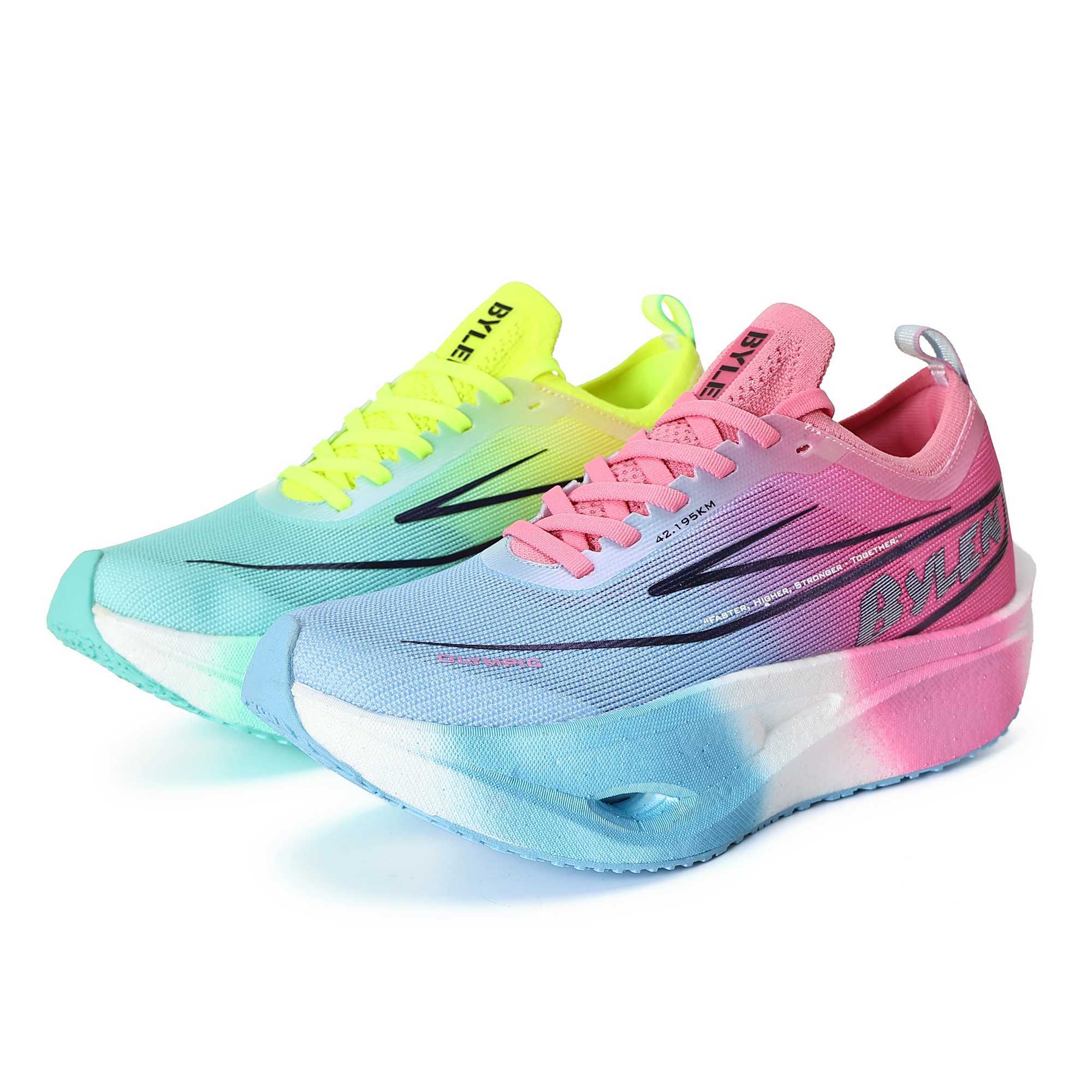 BYLEN Full Palm Carbon Plate Marathon Running Racing Shoes Running Shoes for Men Outdoor Non-slip Wear-resistant Sport Sneakers Z250225