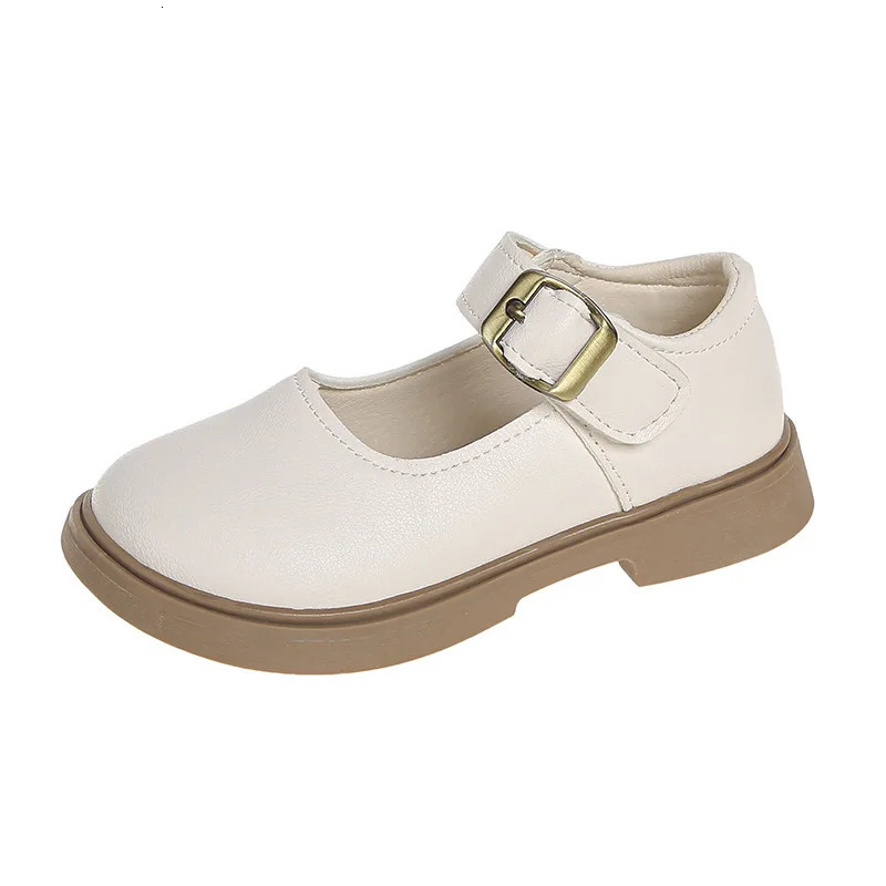 Boys Leather Shoes Soft Fashion Britain Style Black Baby Girls Casual Uniform School Children Versatile Loafer Simple 250303