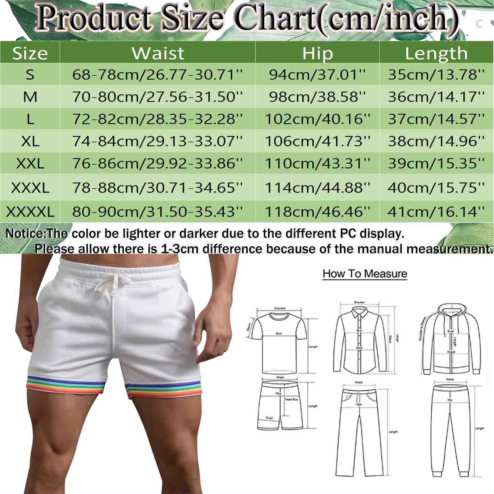Polyester Shorts Men Summer Solid Color Rainbow Pants Pocket Drawstring Loose Casual Sports Running Glitter Foam StarT250304