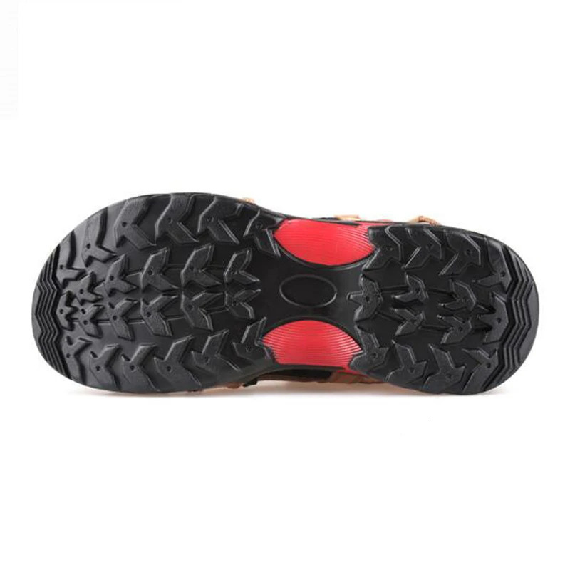 men sandals summer shoes genuine leather sandals beach shoes men cow leather sandals good quality plus size 38-48 250303