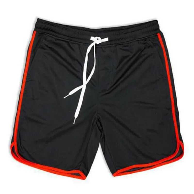 Solid Color Shorts Mens Sports Shorts Mesh Quick Drying Breathable Basketball Capris Summer Running Training PantsT250304
