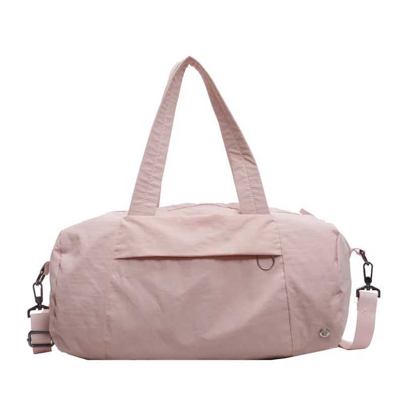 Weekender Bag for Men Women Adjustable Shoulder Strap Messenger Bag Nylon Solid Crossbody Bag for Travel Business Trips Sports Y250304
