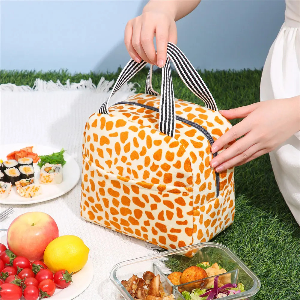 Insulated Lunch Bag Leak-Proof Thermal Lunch Box Bag Office Student Bento Storage Insulation Bags Cooler Lunch Bag 250228