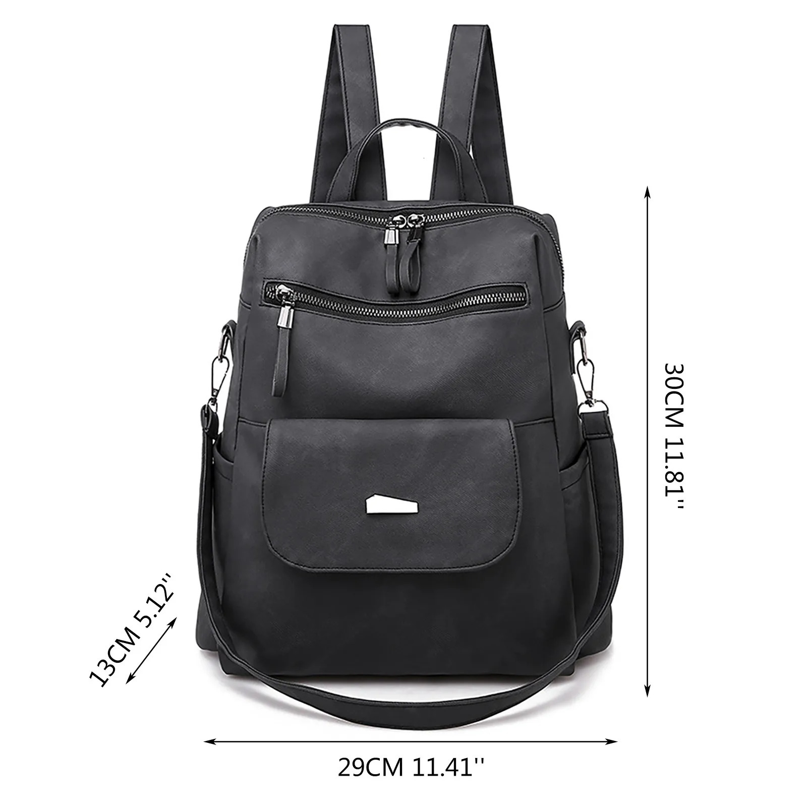 Ship from US Backpack with backpack womens student fashion high school leisure large capacity shoulder strap travel 250304FBB