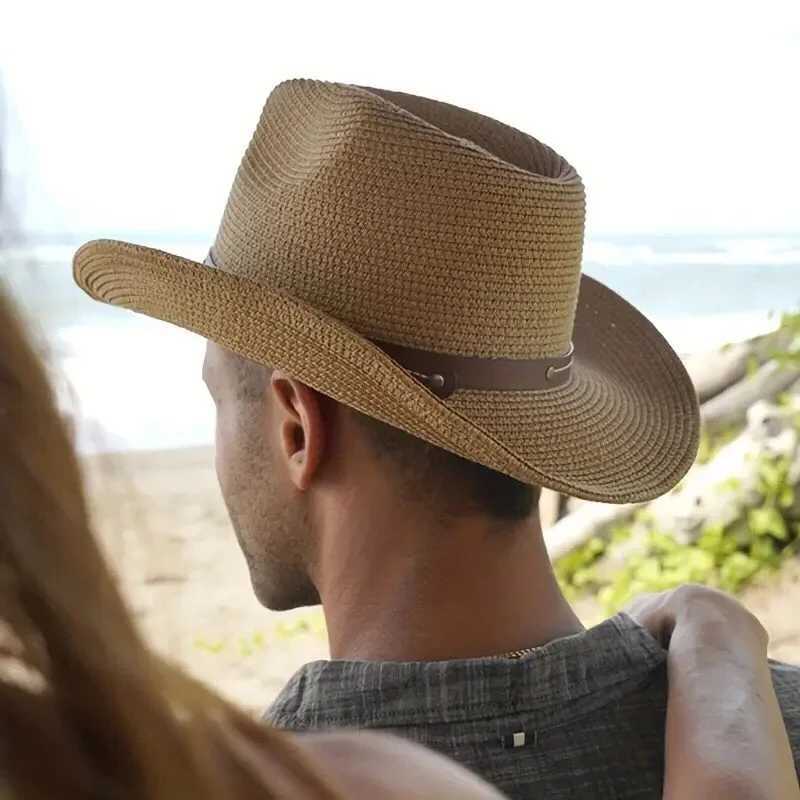 Women Summer Outdoor Foldable Beach Hats Big Size 62cm Cowboy Hat Men Jazz Str Hat UV Sun Protection Travel Fashion Sun HatsXJ250304