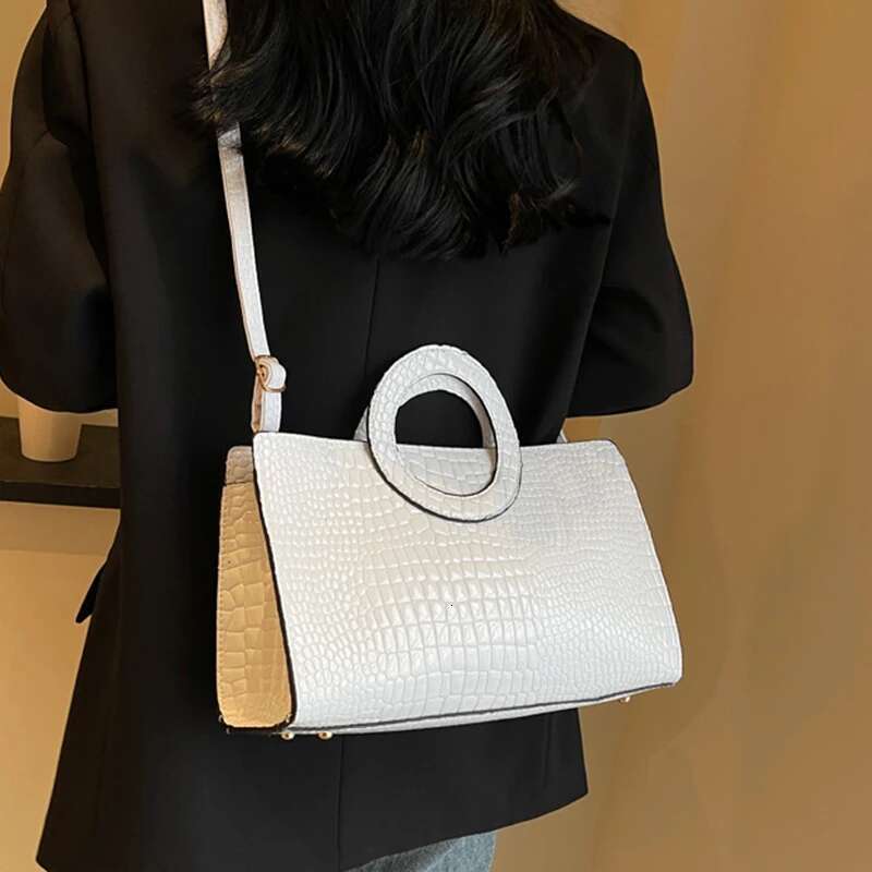 Crocodile Pattern Women Handbag Fashion Shoulder Famous Brand Designer PU Leather Crossbody Ladies Large Hand Bag
