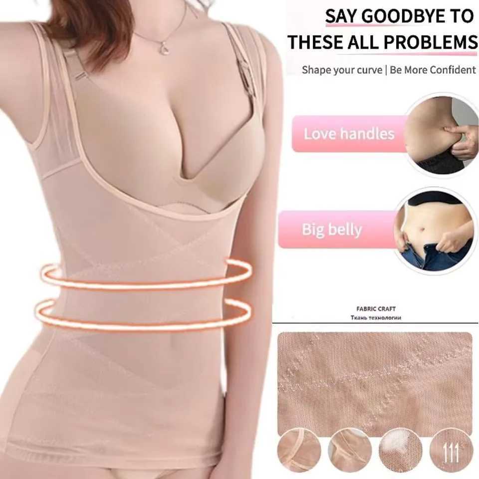 Sexy Slimming Shapewear Tops Postpartum Recover Bodysuit Body Control Corset Lingerie Plus Size Waist Trainer Shaper UnderwearXJ250304