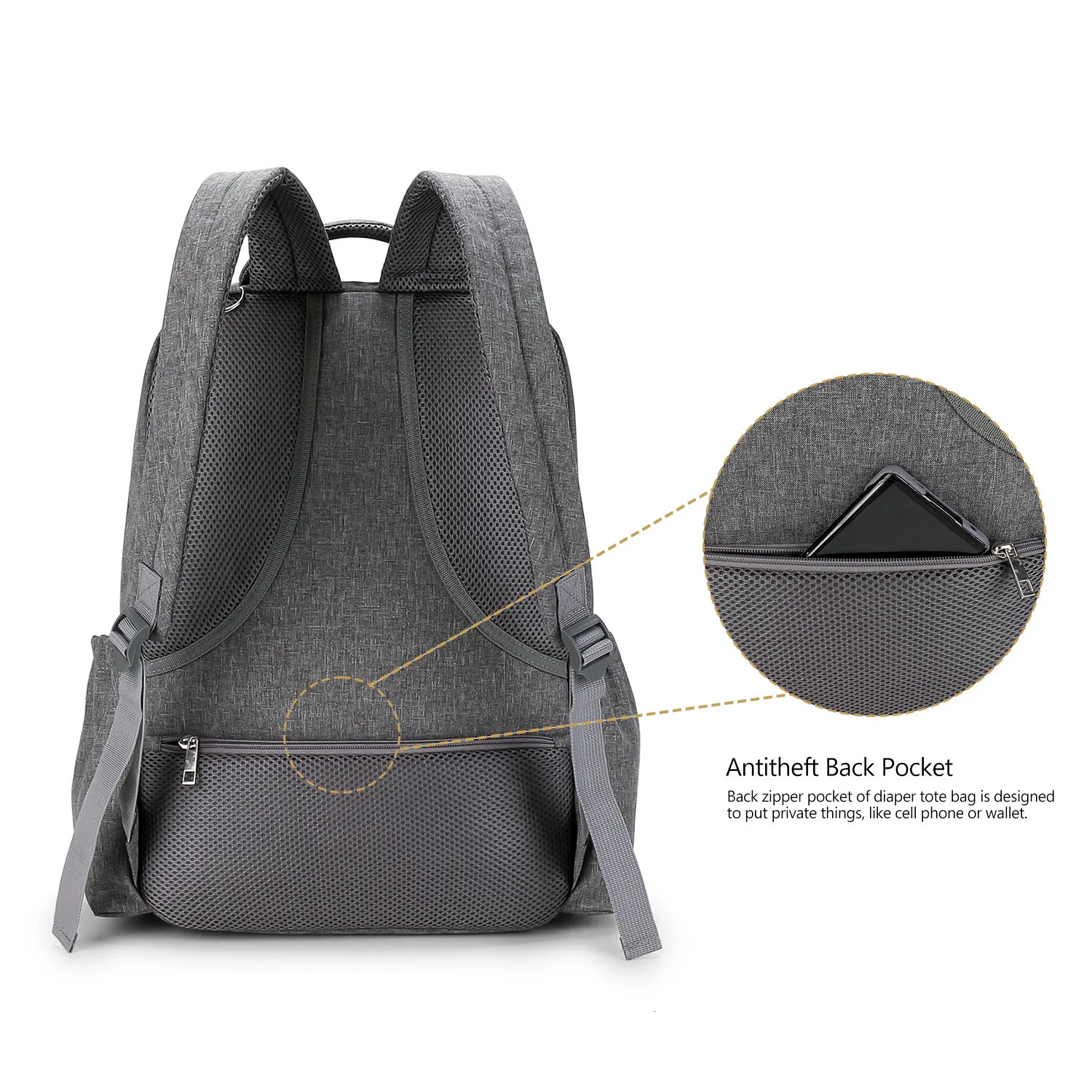 Baby diaper bag baby diaper bag multifunctional waterproof travel backpack 250304