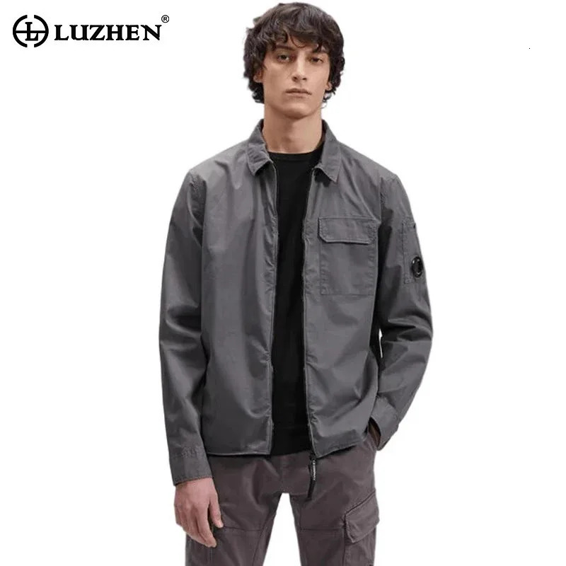 LUZHEN Sexless Shirt Jacket Long Sleeve Thin Handsome Stylish In Versatile Coats Spring Simplicity Clothes LZ7806 250304