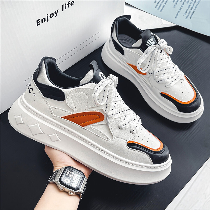 Men's Versatile In Spring. Low Top Casual Board Students. Thick Soles For Sports Increased Height And Small White Trendy Shoes Are Popular On The