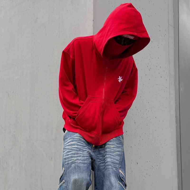 Trendy brand double hat unique design hooded autumn winter new item for both men and women loose Y2K sweatshirt