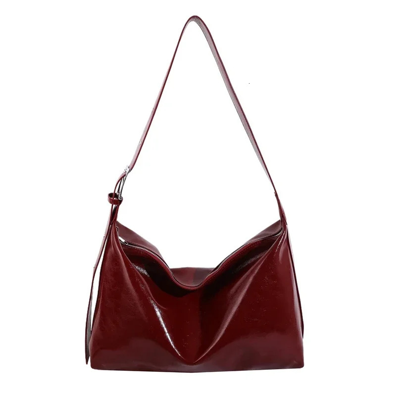 Trendy PU Selling Womens Crossbody Bag Solid Color Zipper Trendy Fashion Shoulder Bag Soft Simple Versatile Handbag 250303