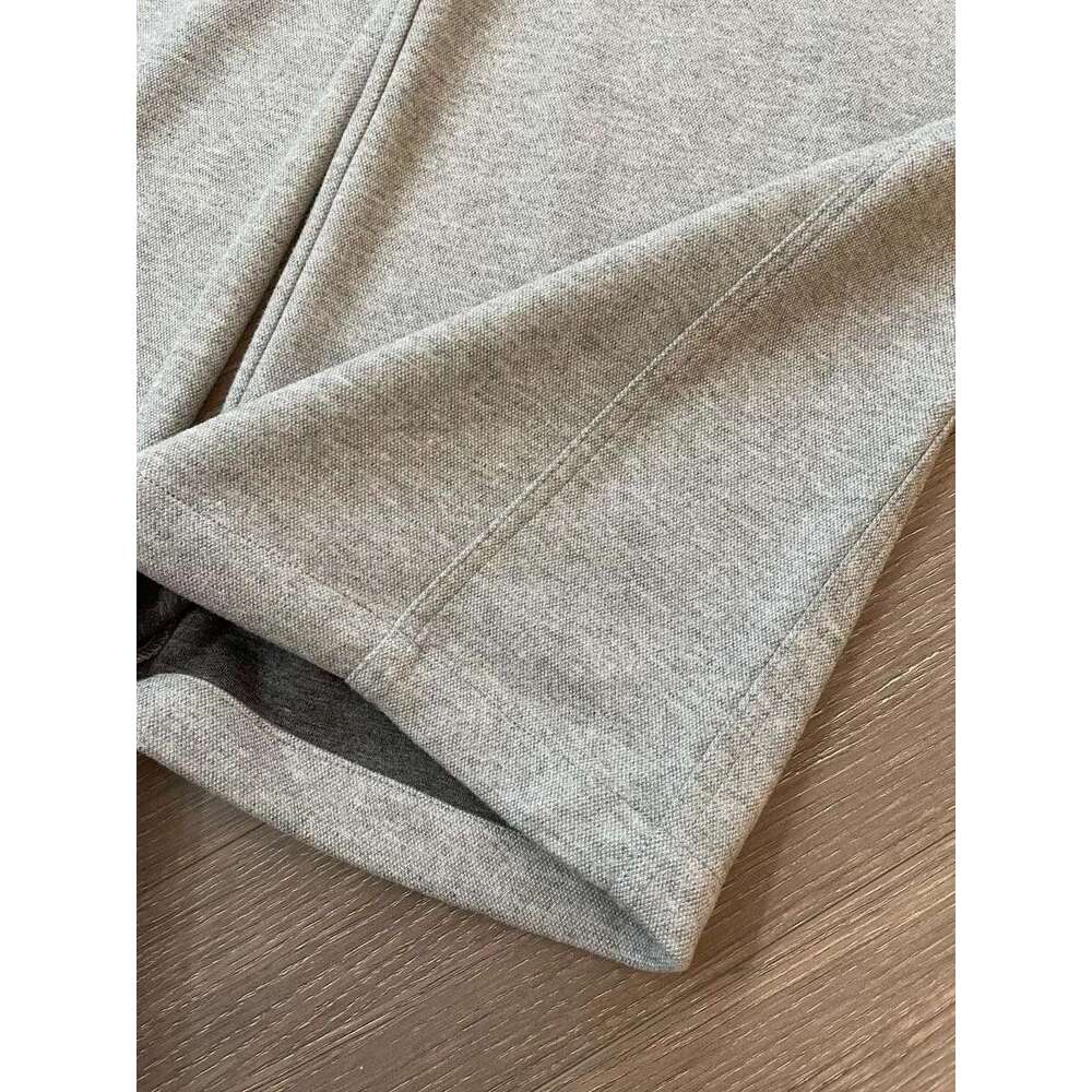 Women Beading Chain Pants Gray Or Black Elastic Waist Casual 2025 Autumn Female Trousers