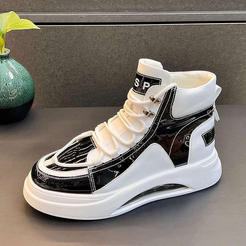 CuddlyIIPanda Men Fashion Casual Air Cushion Shoes Spring Summer Autumn High Top Designer Youth Trending Leisure Sneakers
