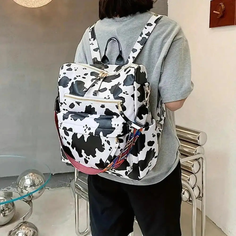 Ship from US Fashion PU Womens Shoulder Bag and Multi functional Backpack Travel Zipper 250304FBB