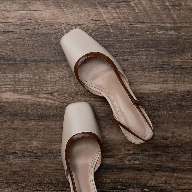 40 38 39 Sexy High Heels Sandals Women Dress Party Shoes New Square Toe Designer Walking Slides Mujer atos Pumps Female Trend