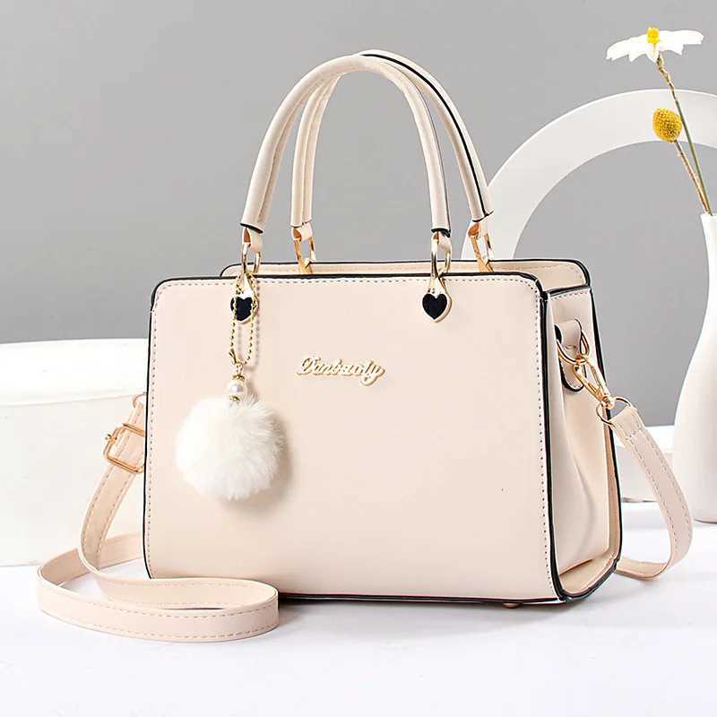 Women Handbag Shoulder Bag Girls Fashion Famous Design Leather Big Casual Tote High Quality Hasp Casual Black New Z250303