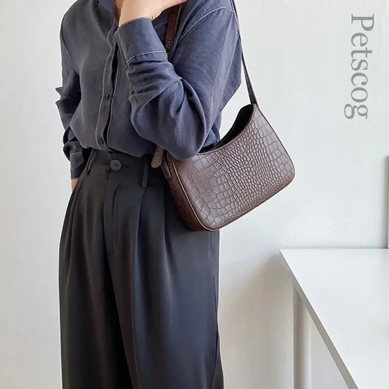 Bags For Women Fashion Pu Leather Zipper Underarm Bag Ladies Simple Casual Travel Handbag Bags 250228