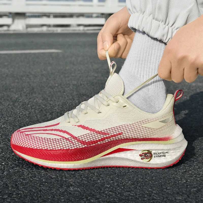 Fashion Mens and Wens Sports Running Shoes Casual Breathable Mesh Surface Carbon Plate port Wear-resistant Rubber Outsole Z250304