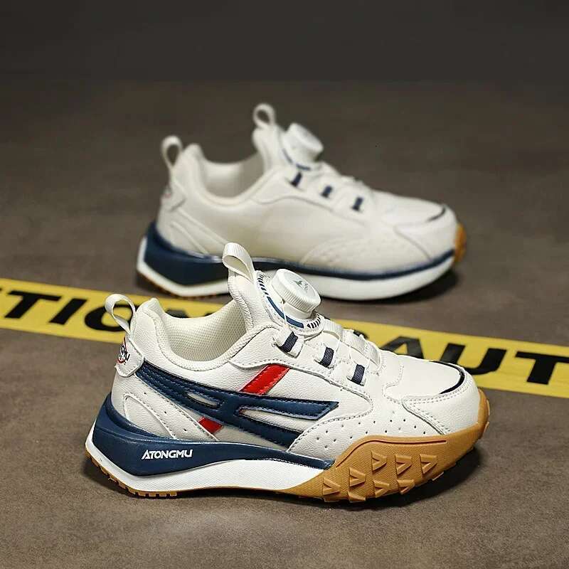 Children Sneakers Comfortable Fashion Designer Tennis Leather Non-slip Walking Kids Sports Shoes for Boy and Girl