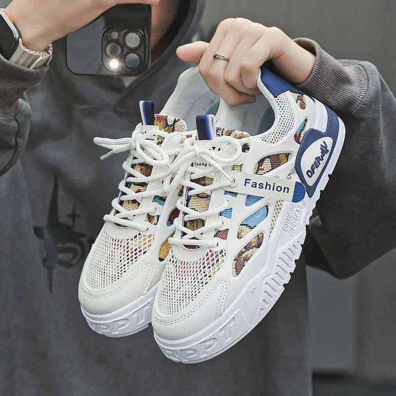 Mens Running Breathable Skateboard Shoes Chunky Comfortable Casual Sneakers Men Tenis Mascuo Footwear Male