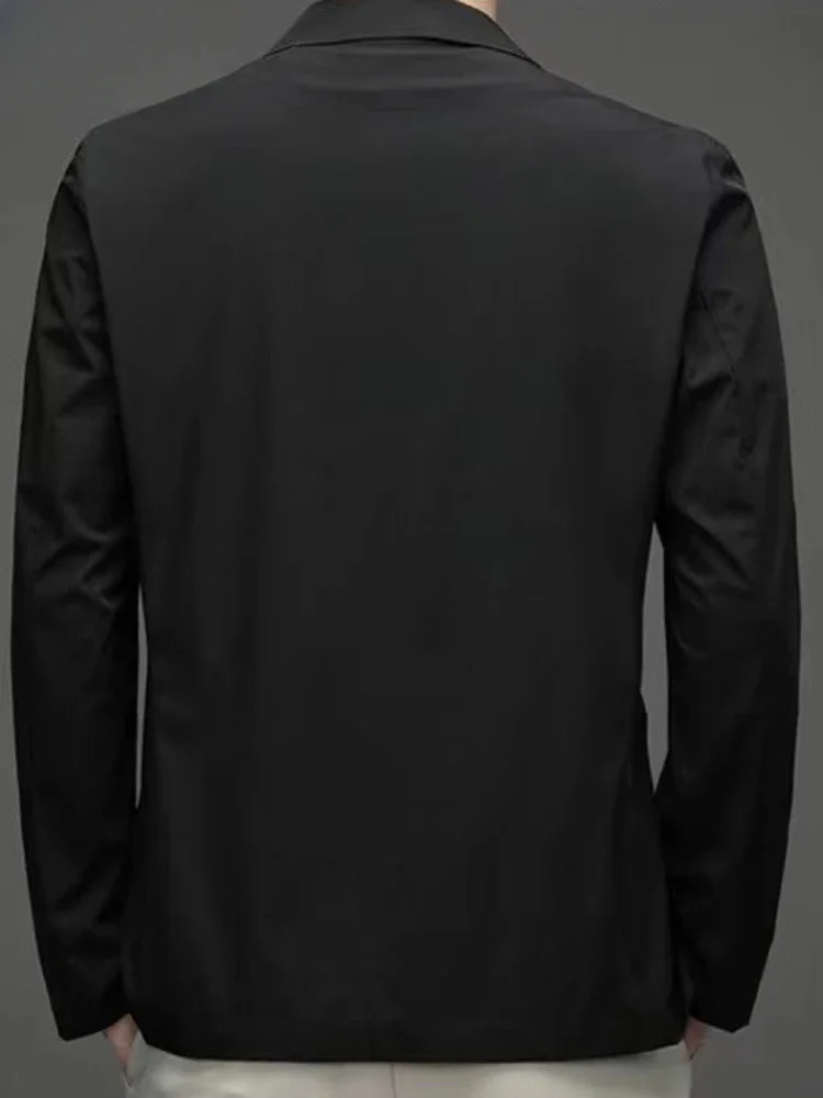 Party Coats Man Suits and Blazers Single Breasted Jacket for Men Black Menswear Summer Simple Clothing in Spring Clothes 250303