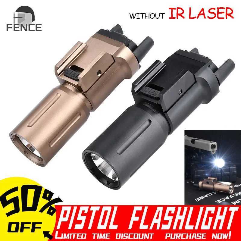 WADSN PL350 PLHv2 Flashlight 18350 16340 Tactical Pistol Gun Light High Power Metal Lamp Fit 20mm Picatinny Rail Airsoft HuntingXJ251216