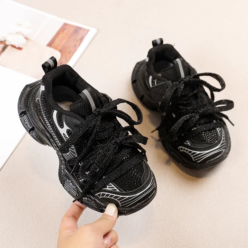 Children Sneakers for Girls Autumn Fashion Korean Style Soft Comfortable Casual Antislippery Sweet Bowtie Sports Shoes 250303