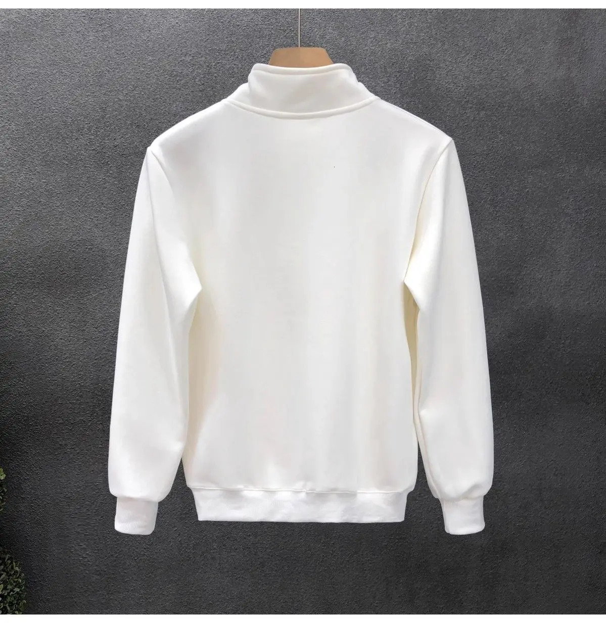 Daily Wear Halfhigh Zipper Collar Sweatshirt Mens Trendy Pullover Jacket 2025 Spring and Autumn Top 250304