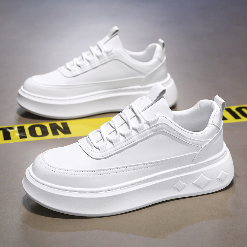 Men s Designer Breathable Solid Color White Shoes Trendy And Versatile Thick Soled Summer 2025 New Multi functional Outdoor Casual Fashion Board Shoes