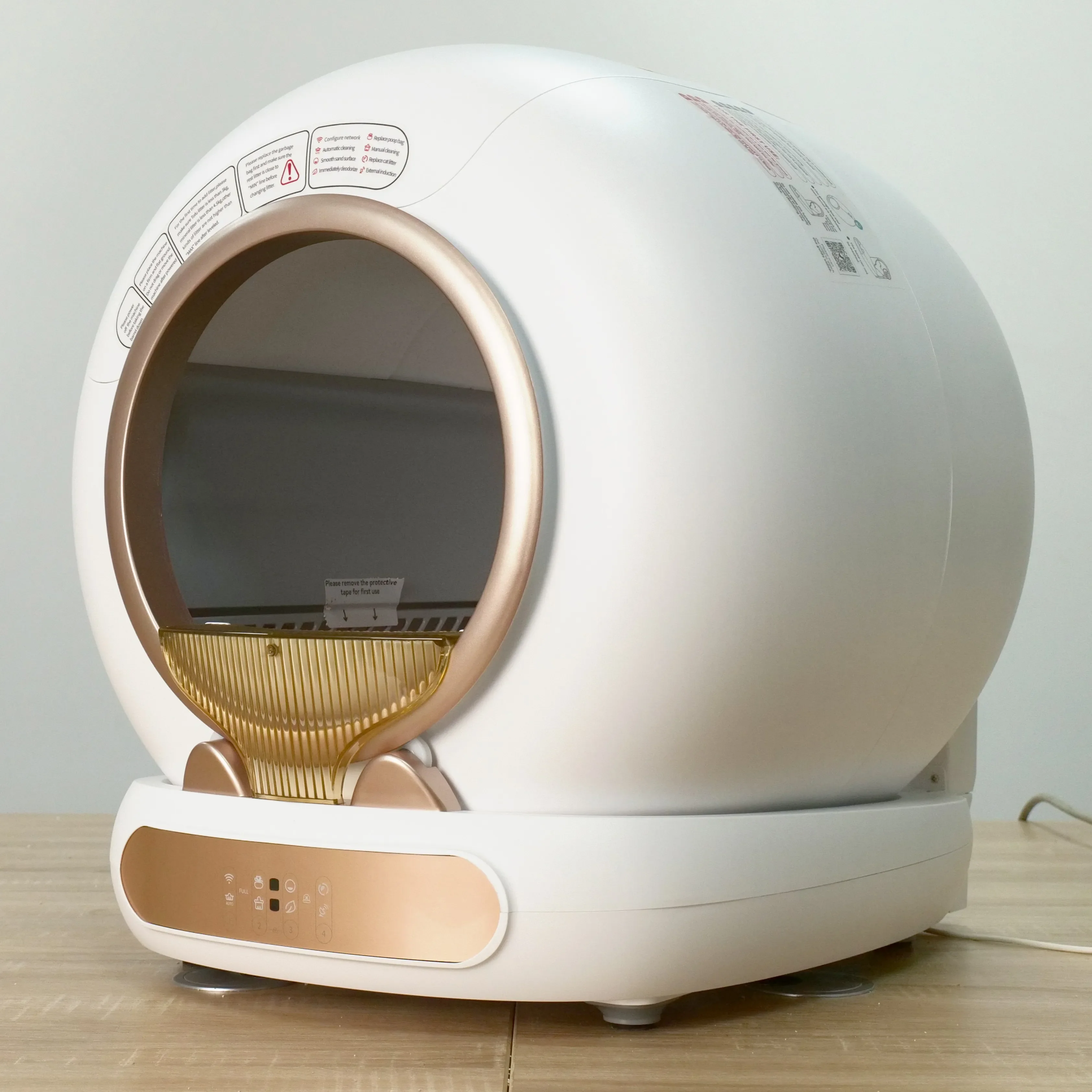 New design Automatic Self Cleaning Cat litter box For Multiple Cat with app control With 65L space