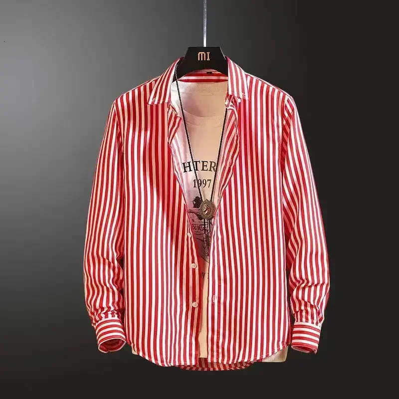 Long Sleeves Shirts Man High Quality Check Shirt a Fashion Mens Clothing Korean Reviews Clothes Elegant Mens Shirts 250227