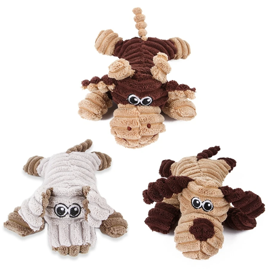 1pcs pet supplies for relieving boredom and stress, small and medium-sized dog plush chew sound toys cartoon animals