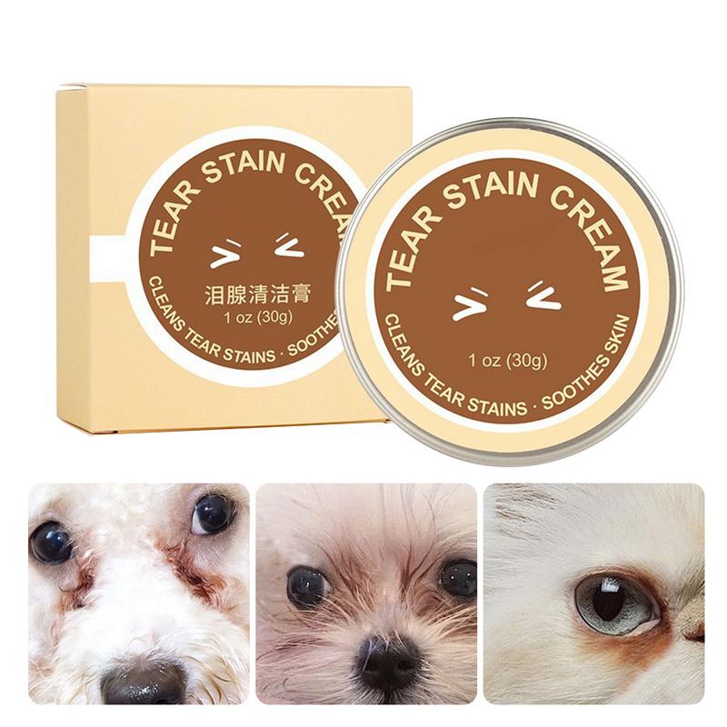 Tear Stain Remover Balm 30g Dog Eye Stain Remover Eyes Wipe Cream for Dogs and Cats Eye Care Gently Cleanses Restores Sparkling