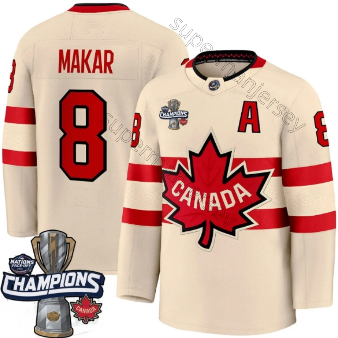 Canada Jersey 2025 4 Nations FaceOff hockey Jersey Sidney Crosby Nathan MacKinnon Cale Makar Mitch Marner Brayden Point Binnington sty