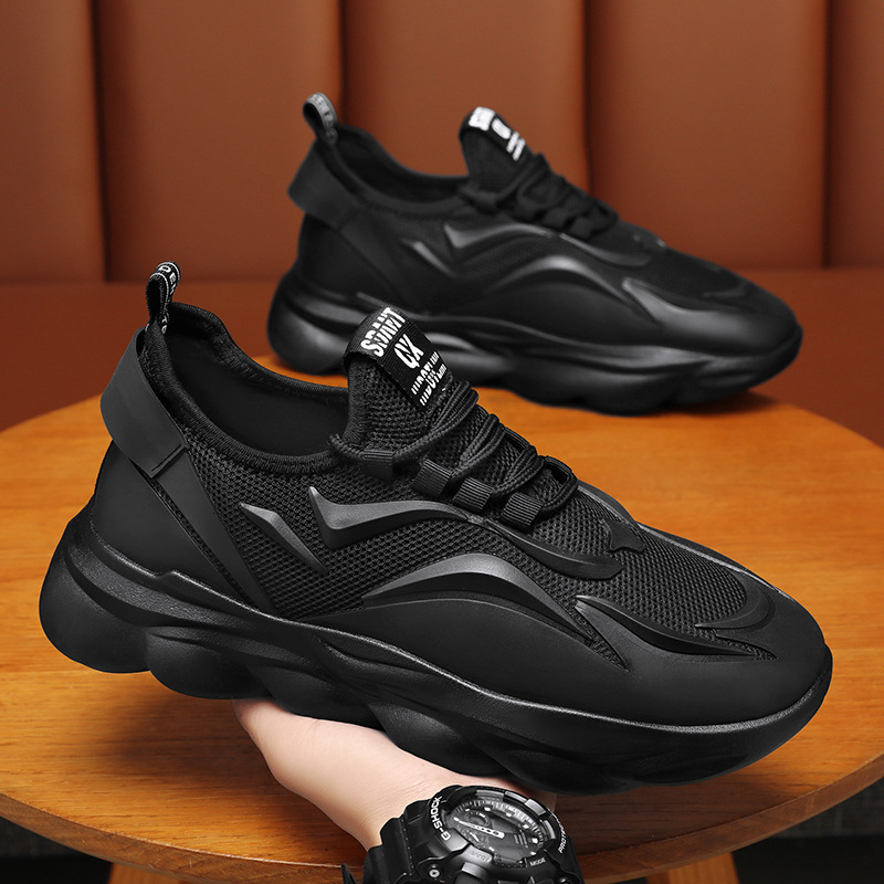 2025 Summer Designer s New Breathable Mesh White Shoes Fashion Multi Functional Thick Soled Sports And Leisure Men s Board Shoes